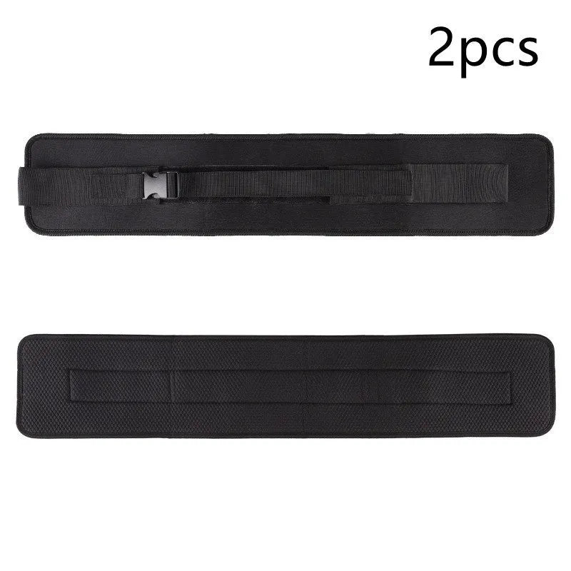 Black hip bridge training belt for weight-bearing exercises in yoga and fitness routines