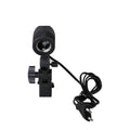 Black universal photography lamp holder with E27 socket and rear power switch.