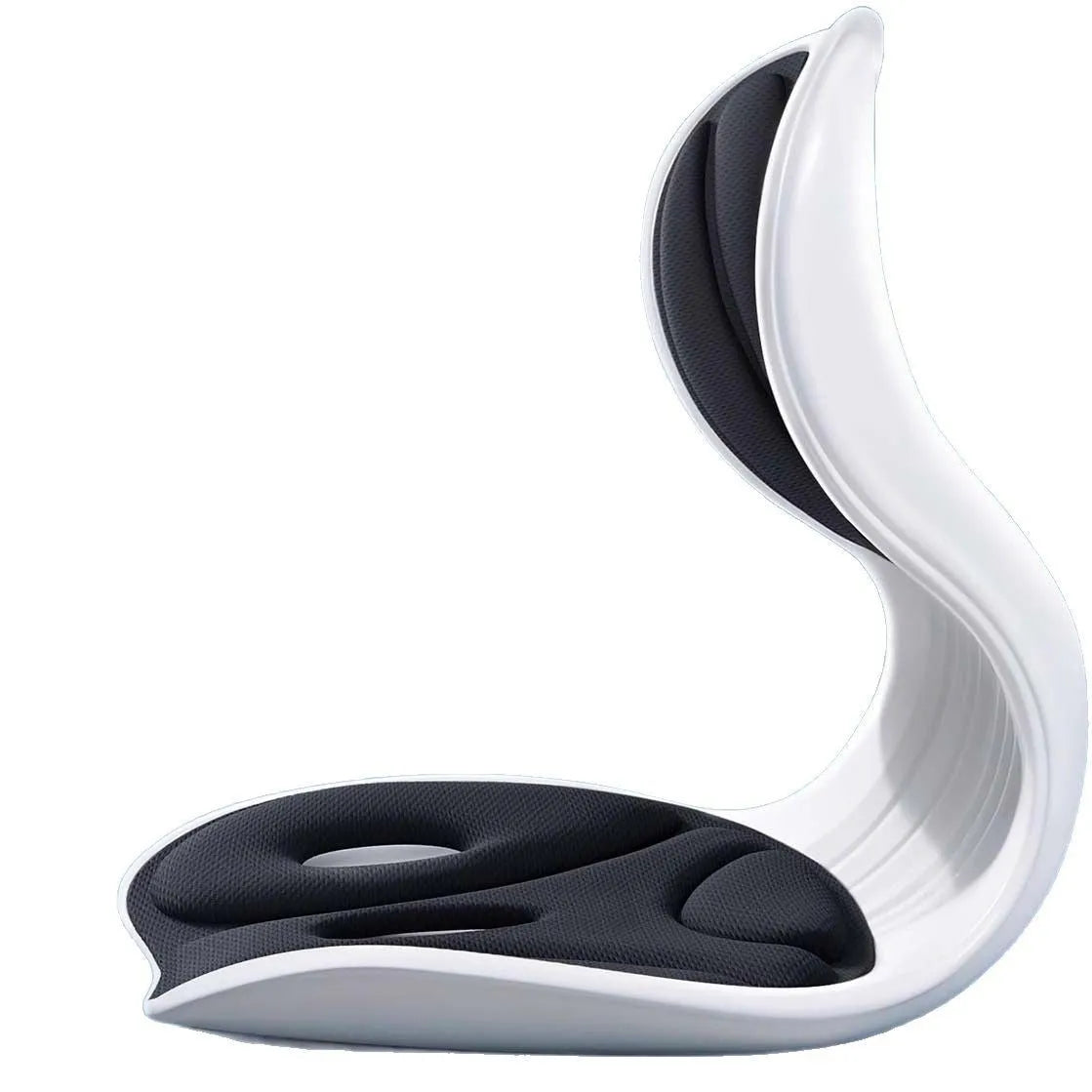 Japanese waist support seat cushion with lumbar pillow in grey or black colours
