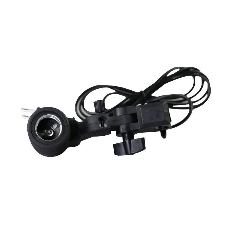 Black universal photography lamp holder with E27 socket and rear power switch.