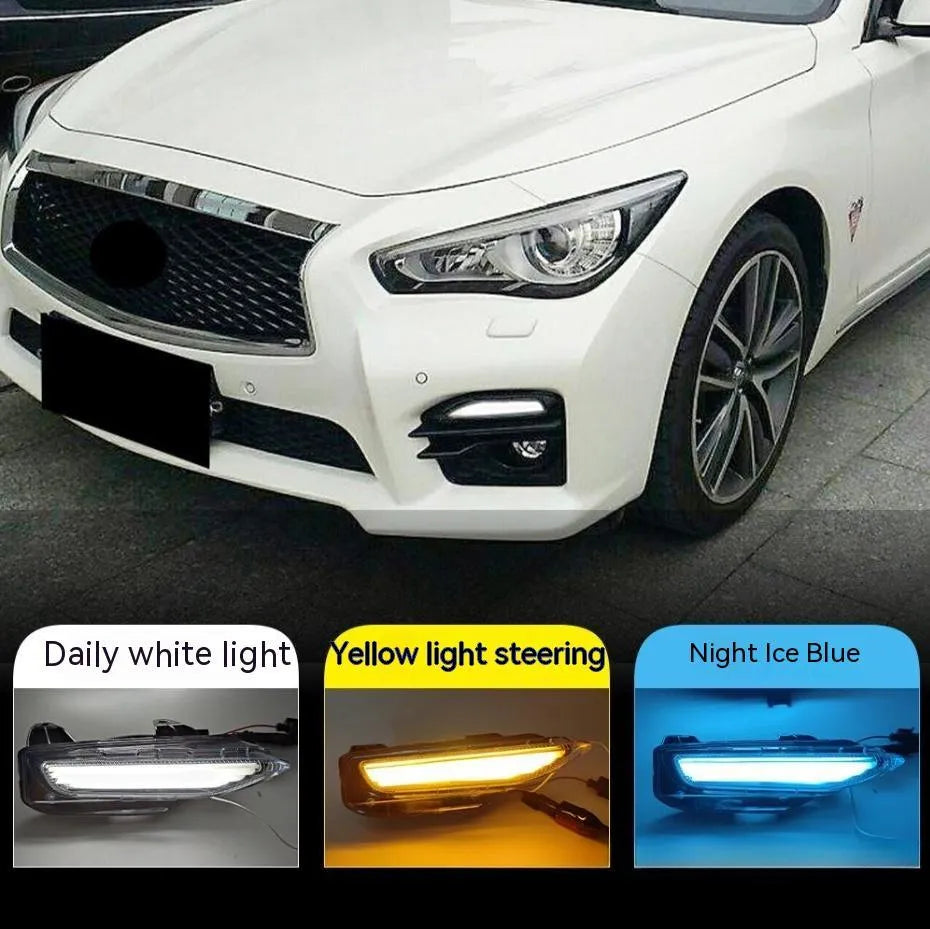 Infiniti Q50 Q70 front bumper LED daytime running and fog light assembly replacement unit