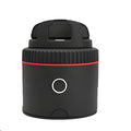 Black PIVO facial tracking camera unit showing 360-degree rotation base for smartphones.