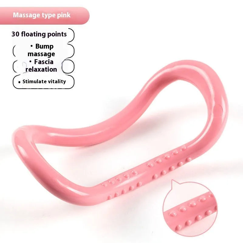 Yoga four-piece set with leg stretching device, ring, pedal tensioneer, and figure eight rope