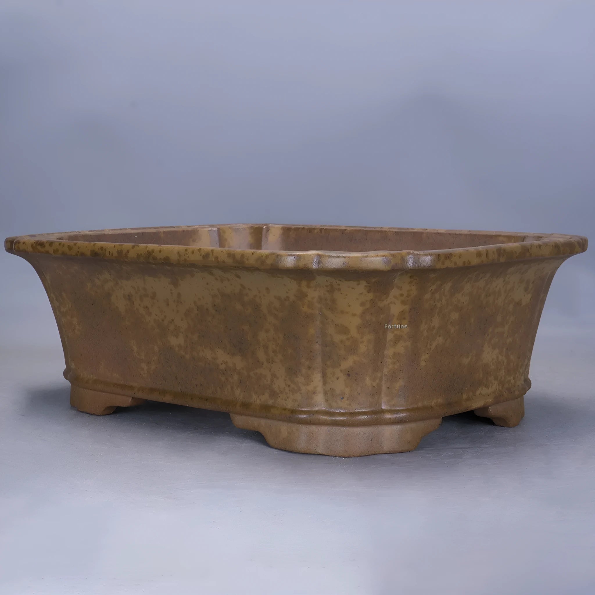 Purple sand rectangular segmented flowerpot with hand-changed design and double pumping angle.