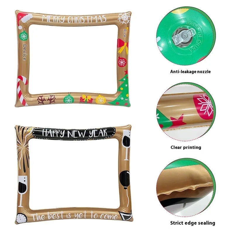 Christmas inflatable PVC photo frame for youth photography and coordination training