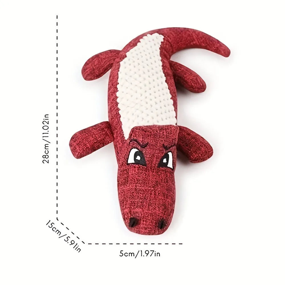 Blue, green and red corn grid pattern pet plush toys with biting sound mechanism