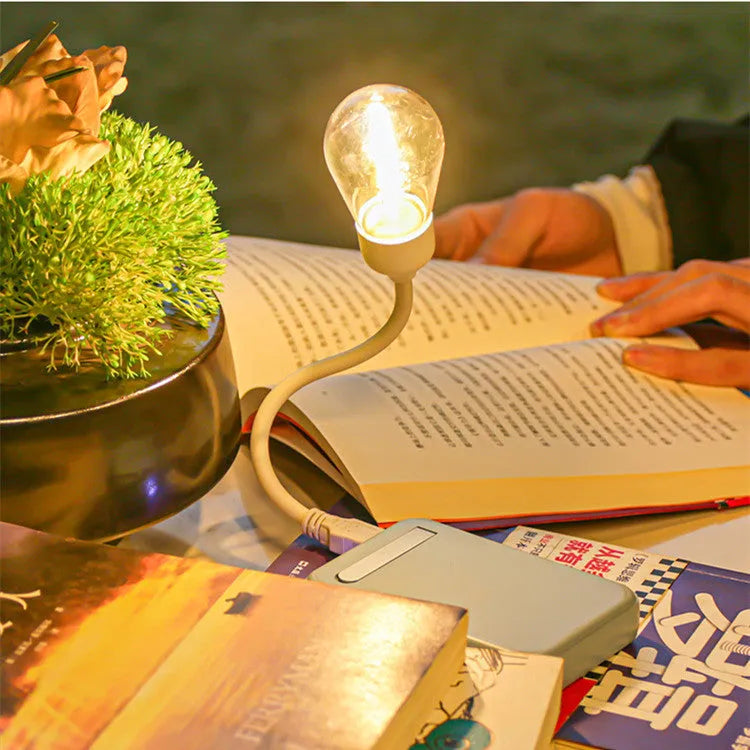 USB rechargeable folding tungsten night light with S14 lamp tube