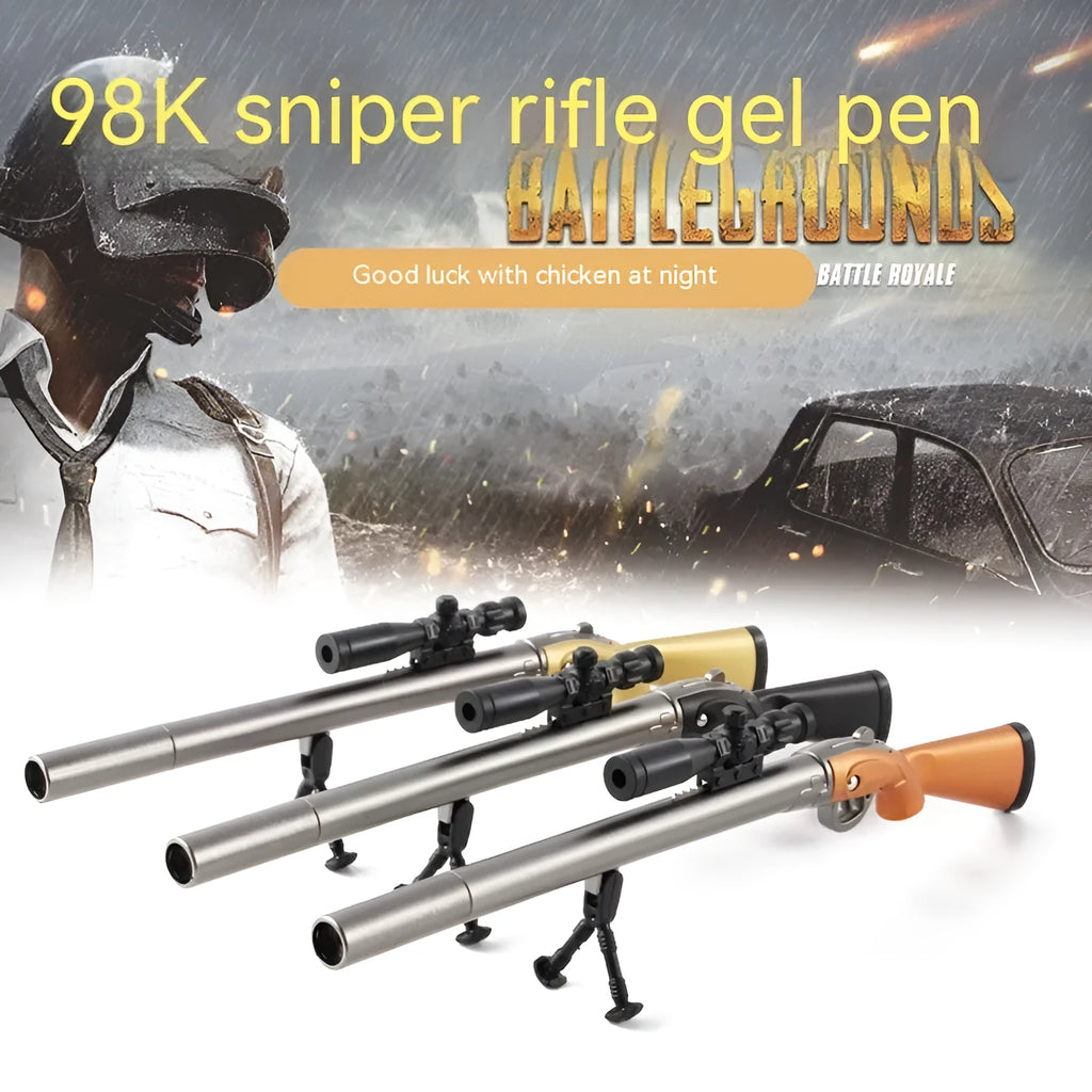 Eating Chicken 98K Sniper Rifle creative modelling gel pen with Marvel design and 0.5mm tip