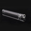 Transparent pink glass telescopic smoke pipe with clear straight suction nozzle