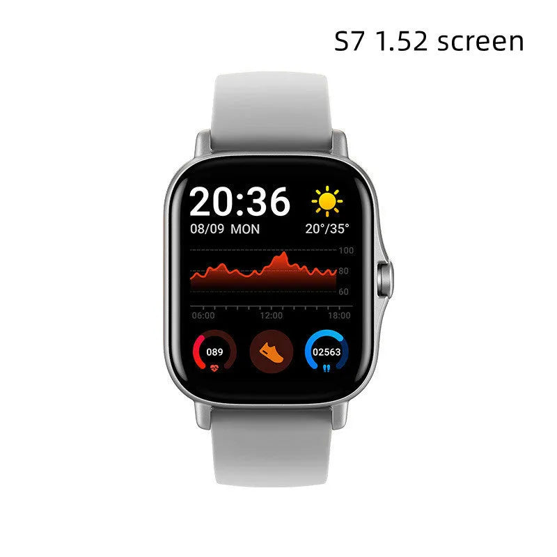 GT20 smart watch with black alloy case and silicone strap showing touch screen