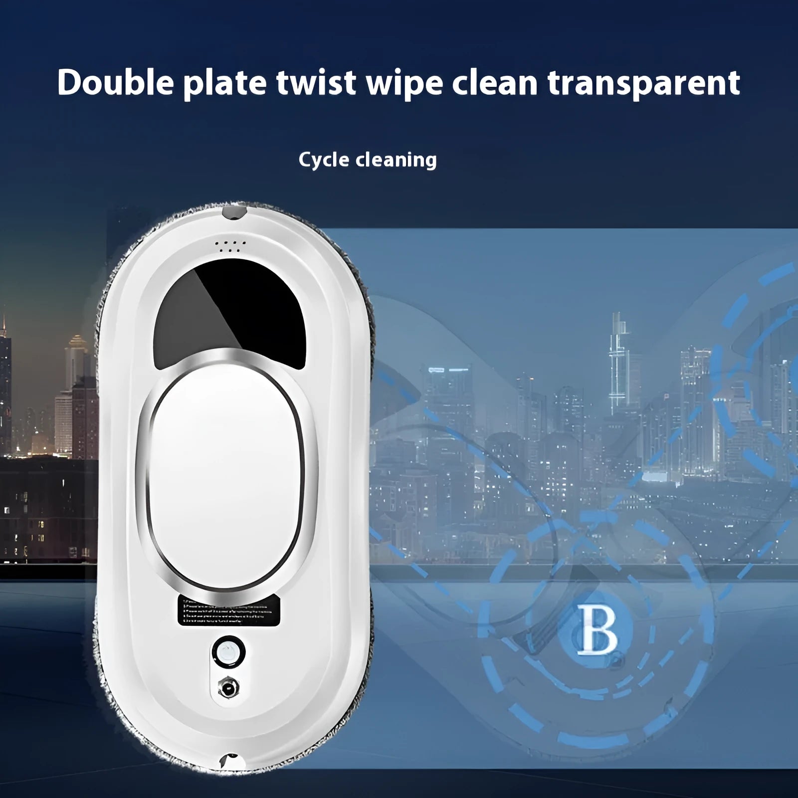 W11 White automatic high altitude cleaning machine with remote control on white background