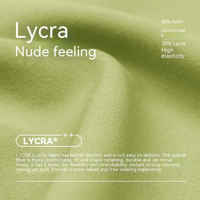 Women's lycra yoga shorts in leaf green colour with high waist and short length design
