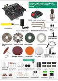 Lithium battery cordless desktop saw with metal construction for household workshop cutting tasks