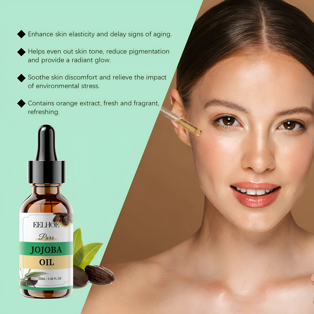 100ml organic jojoba oil facial treatment bottle with moisturising and hydrating properties