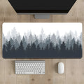 Chinese ink painting landscape design mouse pad desk mat on wooden table