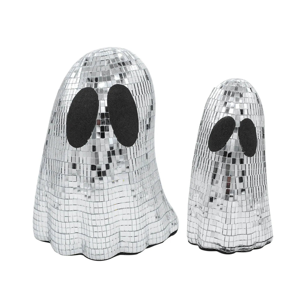 Silver mosaic mirror Halloween ghost decoration with inlaid glass surface