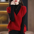 V-neck sleeveless knitted vest with 3D pattern in acrylic fibre available in six colours
