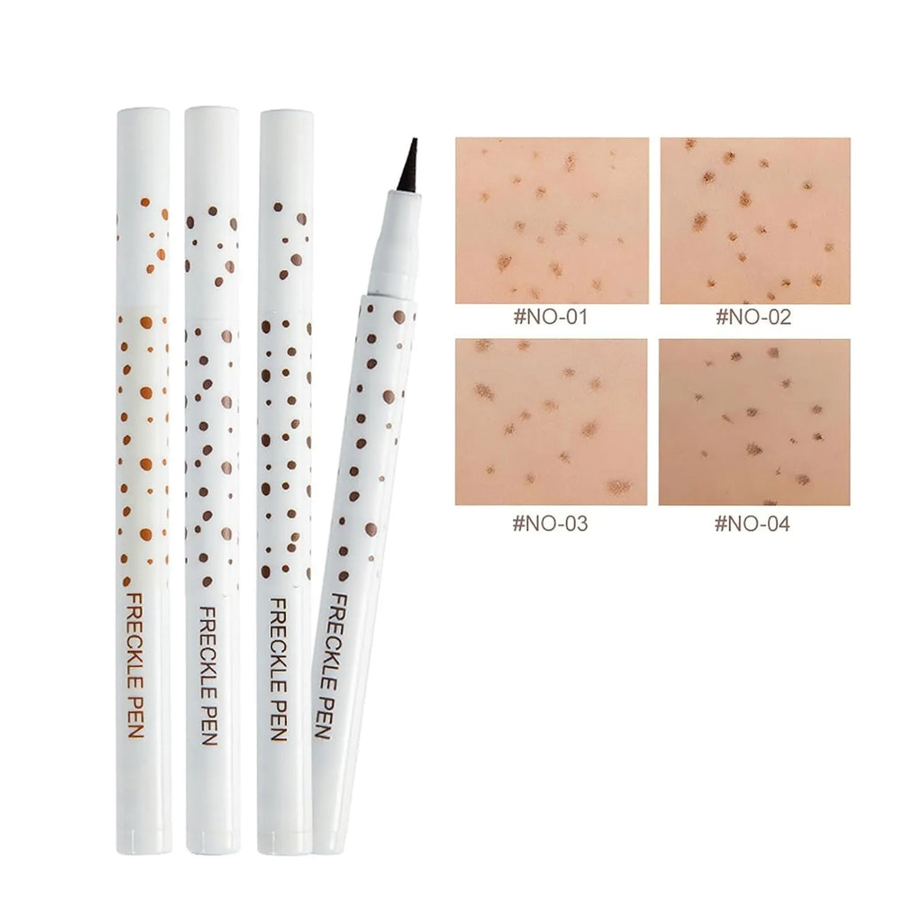 Dark brown freckle pen cosmetic marker for creating natural fake freckles on face and body
