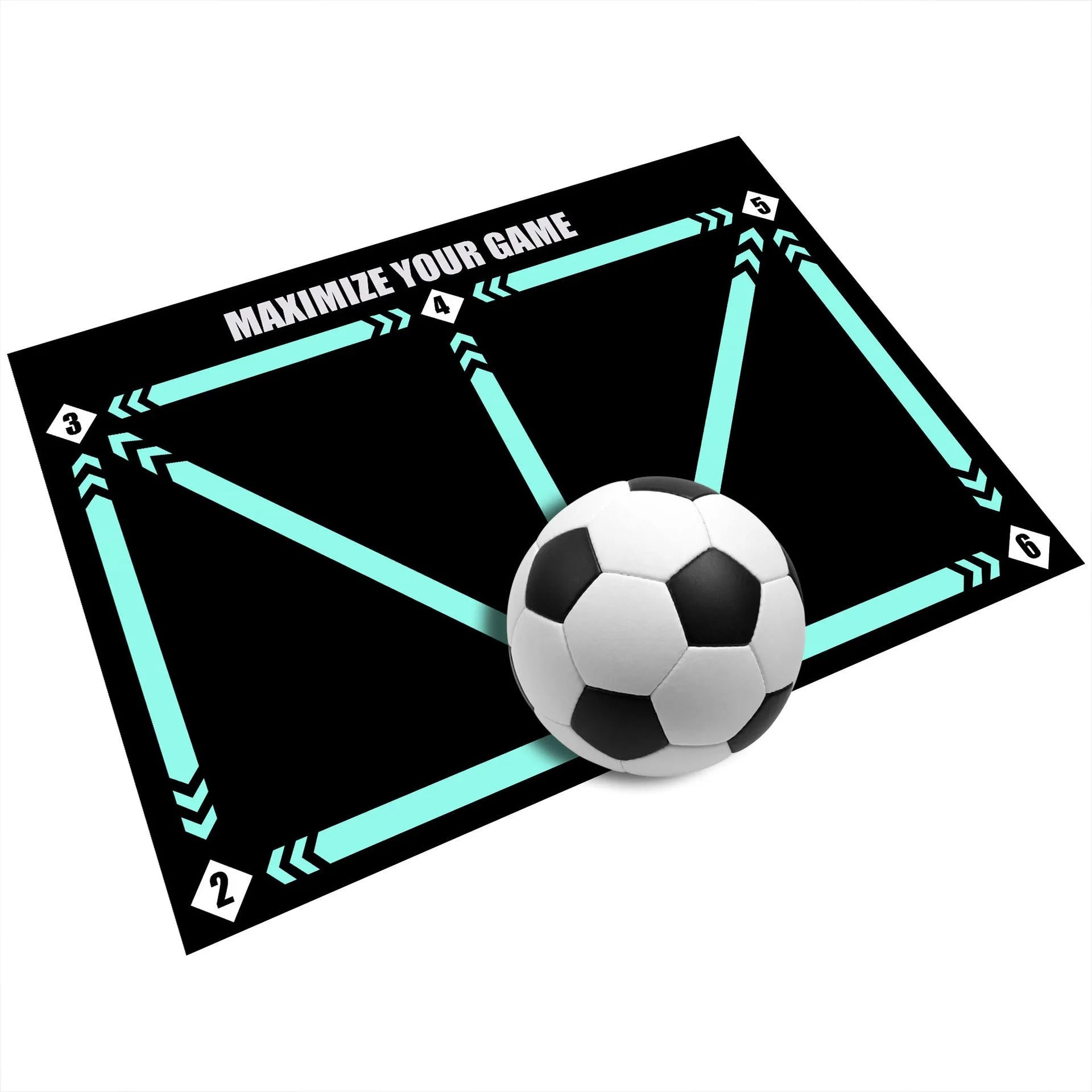 Rubber football training mat in cushion colour for indoor skill practice and foot basket row movement drills