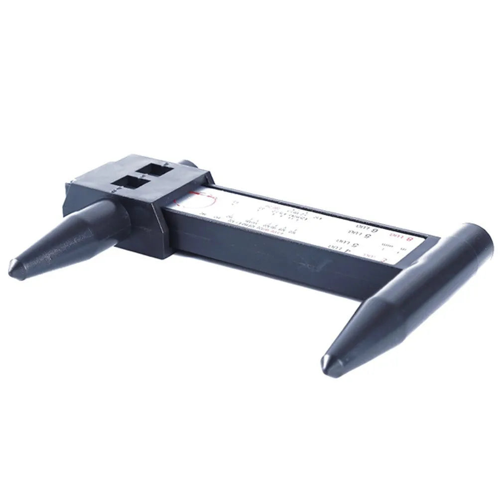 Electronic digital hole distance measuring tool with plastic housing and digital display for 180mm measurement range