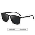 Men's polarized sunglasses with UV400 lenses and elastic paint surface on spectacle foot