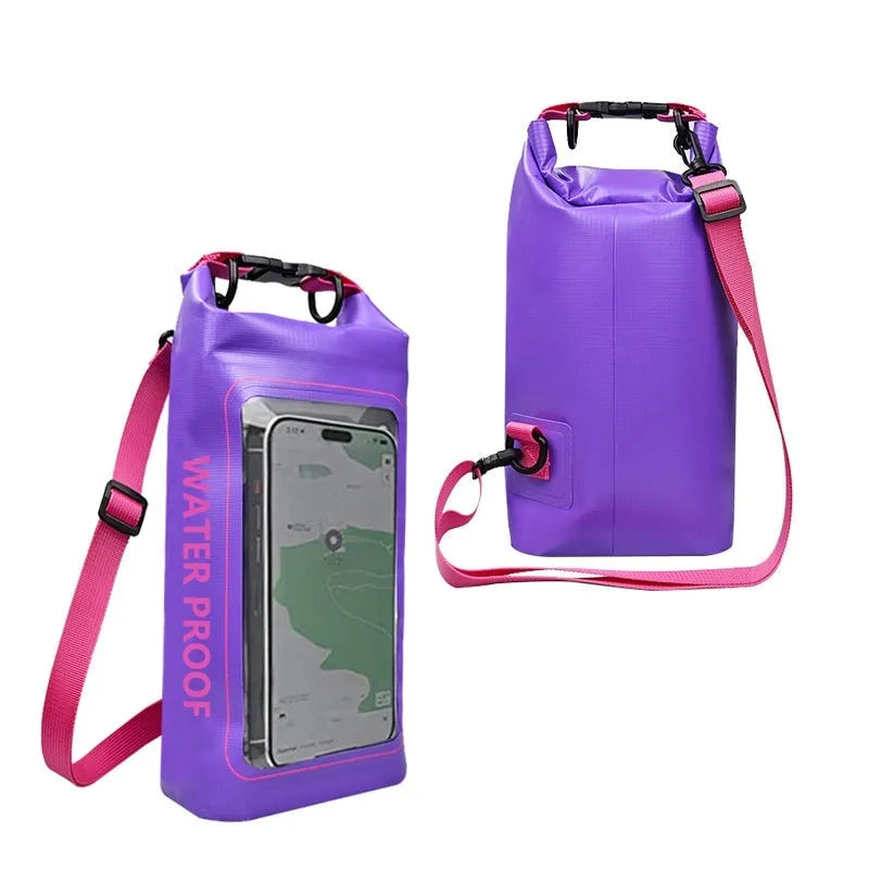 PVC waterproof crossbody phone bag in multiple colours for swimming and outdoor activities