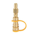 Brass gas propane conversion charging connector with 3/8 inch threads