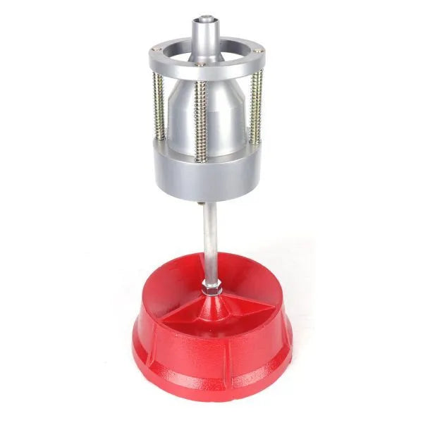 Portable hub balancer with aluminium head and bull's eye level on enamel finished base