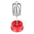 Portable hub balancer with aluminium head and bull's eye level on enamel finished base