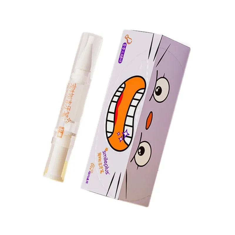 Pet toothbrush pen for dog and cat dental care with 5ml whitening liquid content