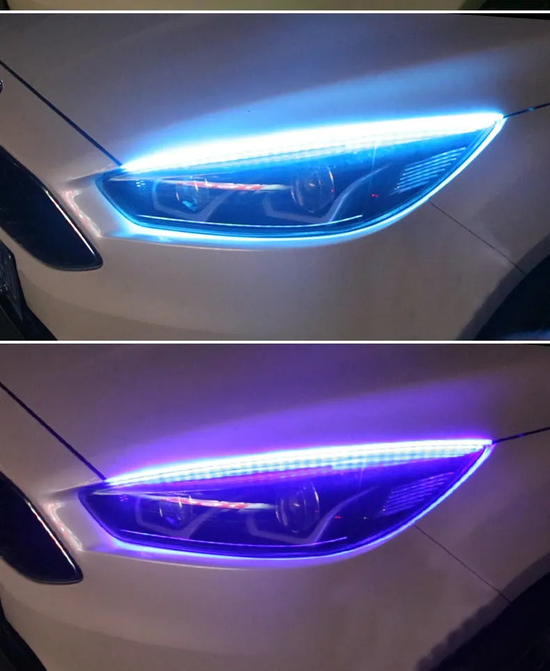 Universal LED daytime running lights with remote control in RGB colours, available in 30cm, 45cm and 60cm sizes