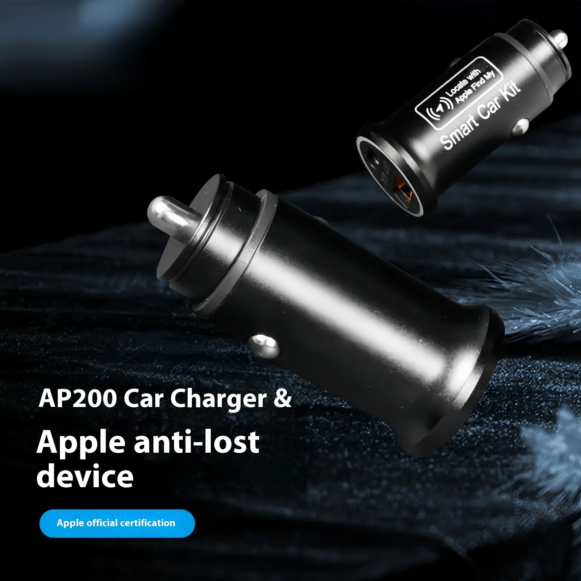Black car charger GPS locator device for vehicle tracking with ABS plastic construction