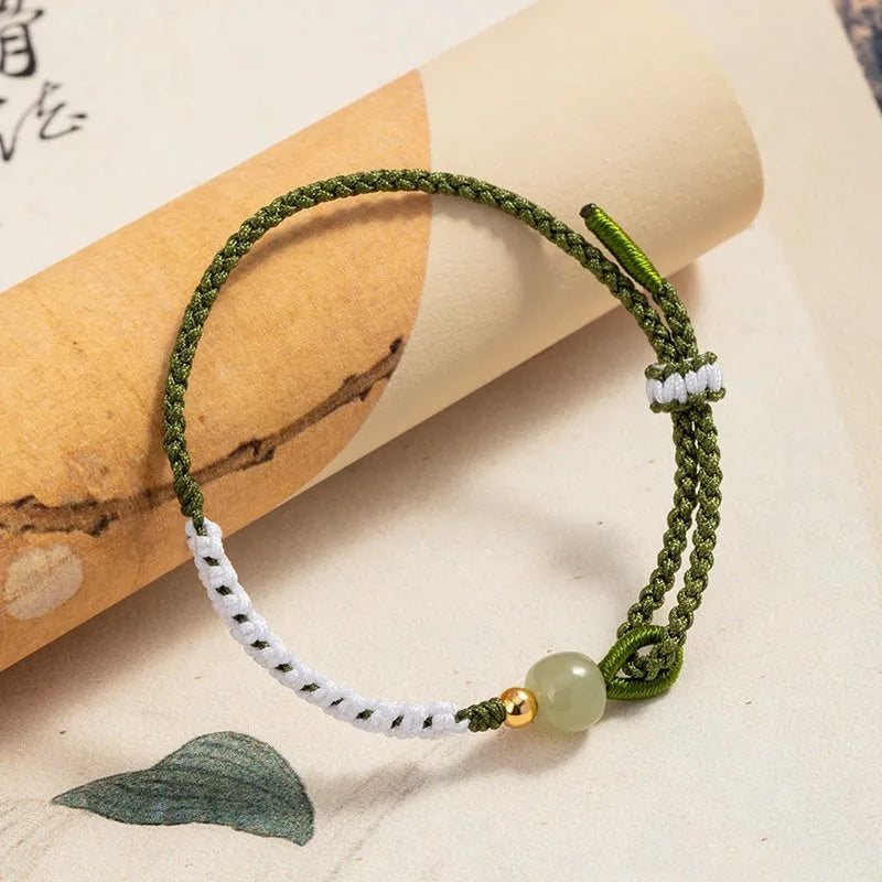 Women's national tide cord bracelet with electroplated details and adjustable carrying strap design