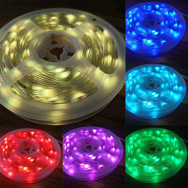 10-metre long LED decorative light string with 100 multi-colour lights for festivals and parties