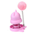 Blue, orange, and pink lucky cat licking music mint ball toy measuring 55mm.