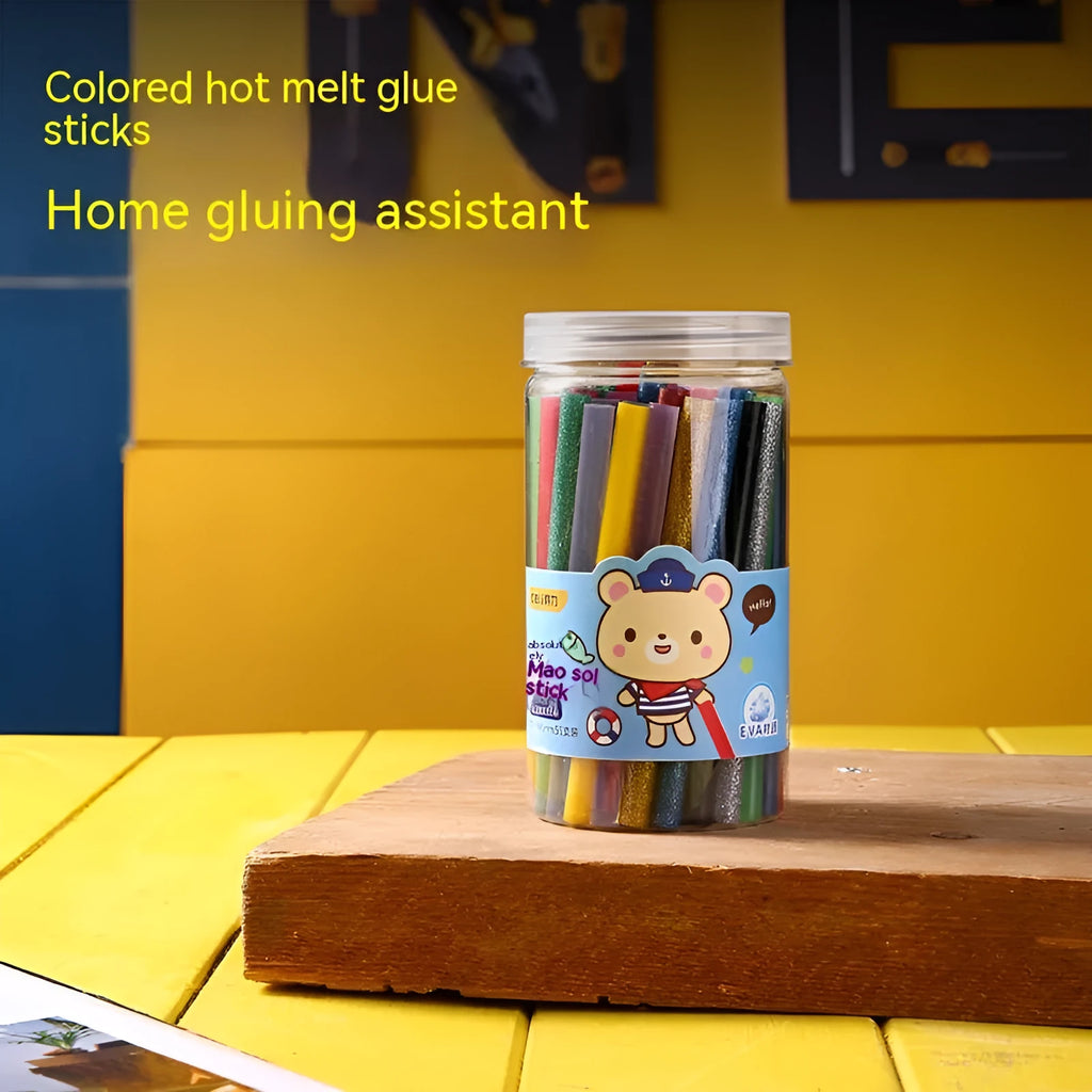Pack of 55 transparent hot melt glue sticks for 7mm glue guns