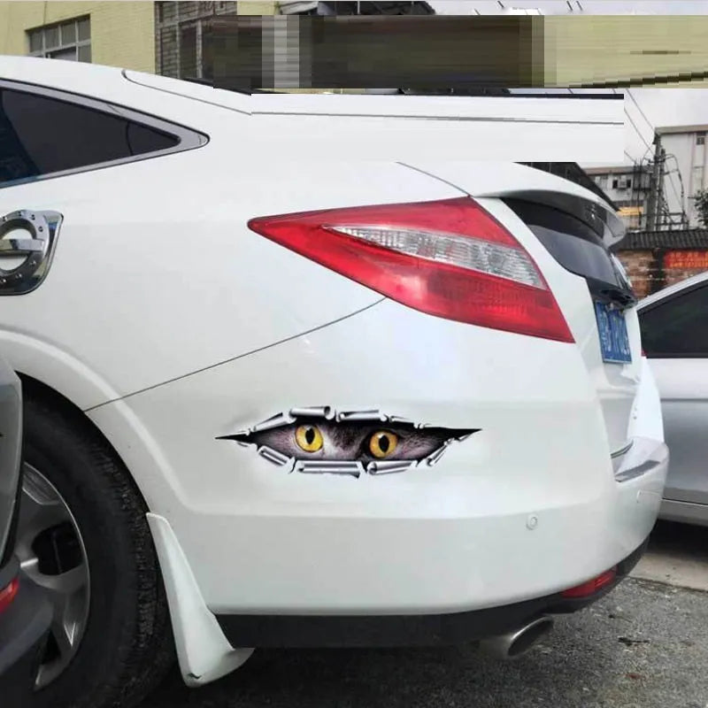 Tiger eye eagle eye car door bumper sticker 35cm with 3D design and PVC adhesive