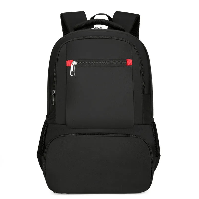 Light grey Oxford cloth insulated picnic backpack with curved shoulder straps showing dry-wet separation compartments