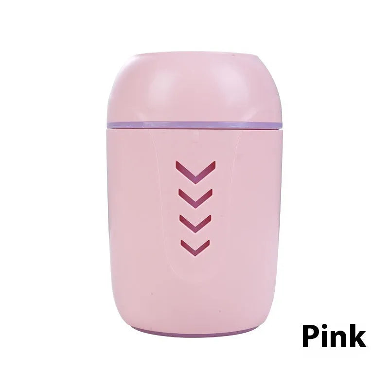 Round portable air purifier in blue colour with USB cable for vehicle, home, and office use