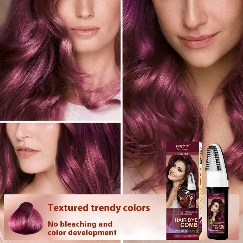 200ml bottle of permanent hair colour cream in brown, dark brown or wine red shade