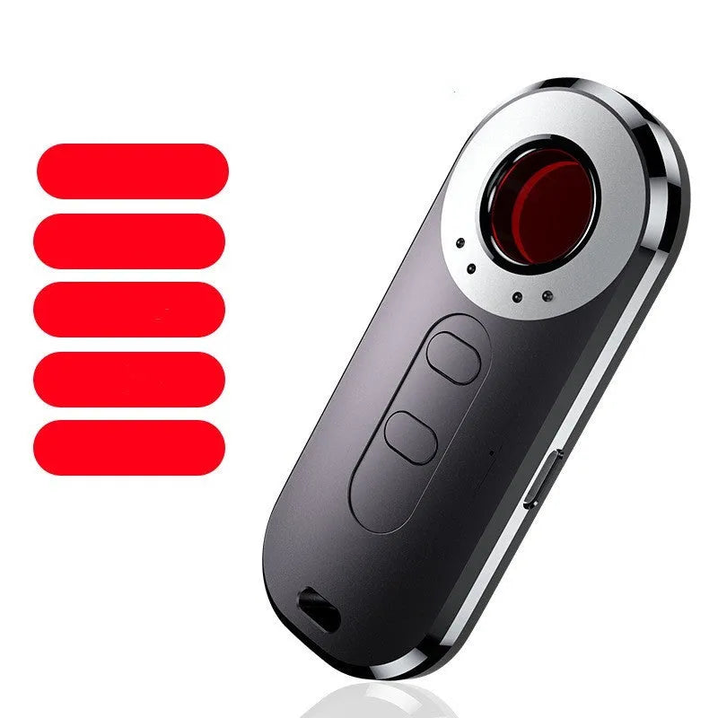 Compact portable infrared detector for anti-monitoring and anti-positioning security applications