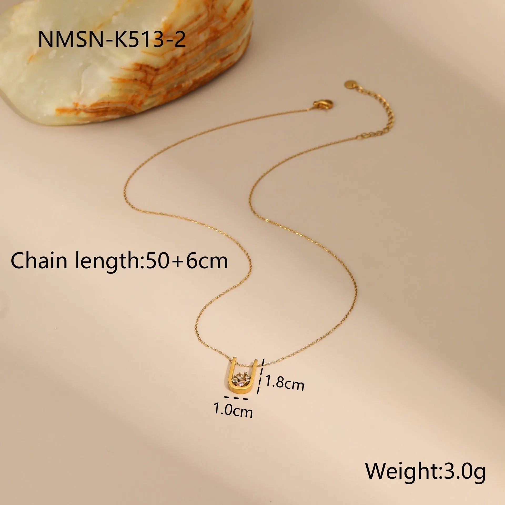 18K gold plated geometric zircon jewellery set showing necklace, ring and earrings with regular chain design
