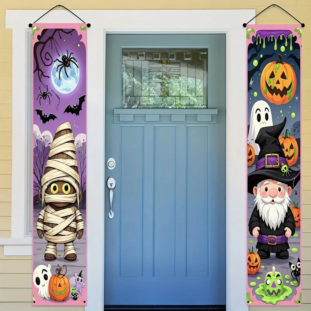 Polyester Halloween couplet hanging flag decorations measuring 30 by 180 centimetres