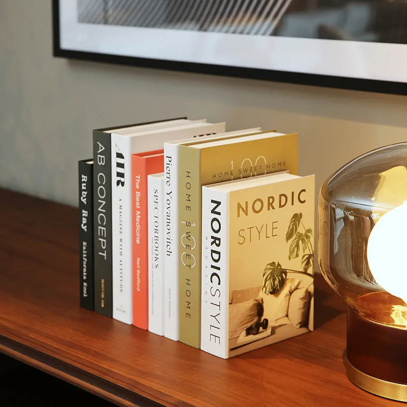 Simulation book ornament fake book decoration prop made of cardboard in simple modern style 27x18x6cm