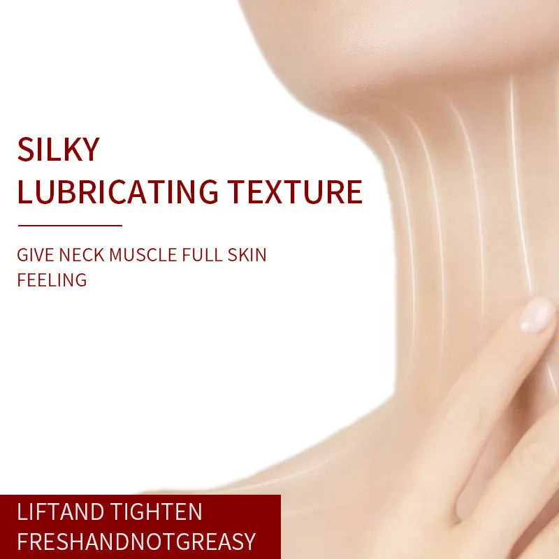 Roller neck cream container measuring 8.8cm wide with 120g firming moisturiser for wrinkle reduction