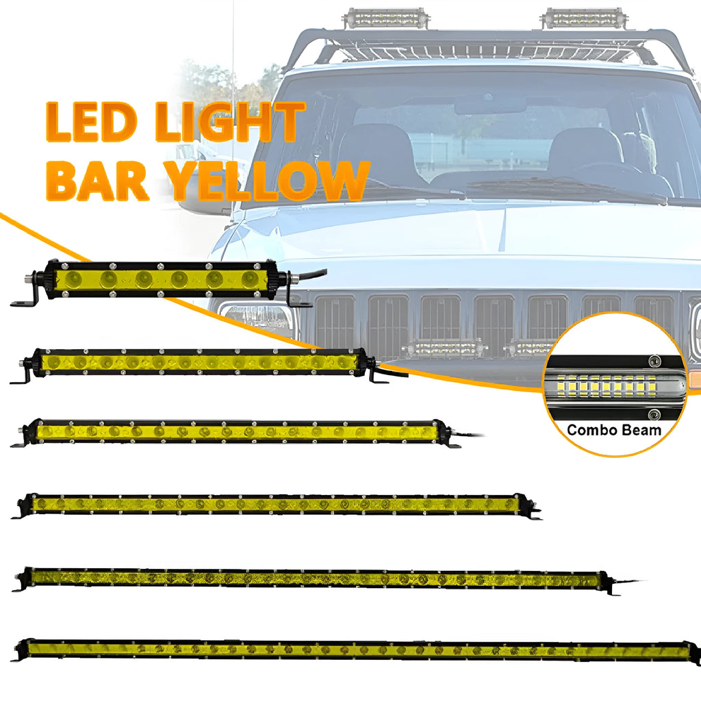 25-inch silver aluminium alloy single row LED light bar for cars with mounting brackets