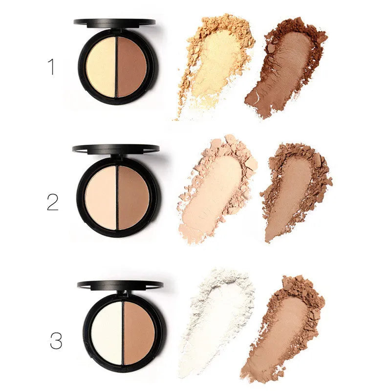 Buzz-Worthy bronzer and highlighter palette in a compact case measuring 18x75mm with three colour options