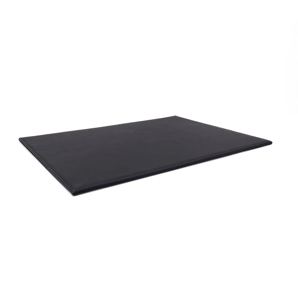 Heat-insulating anti-radiation printing tablet pad for laptops and digital tablets in blue colour on a wooden desk.