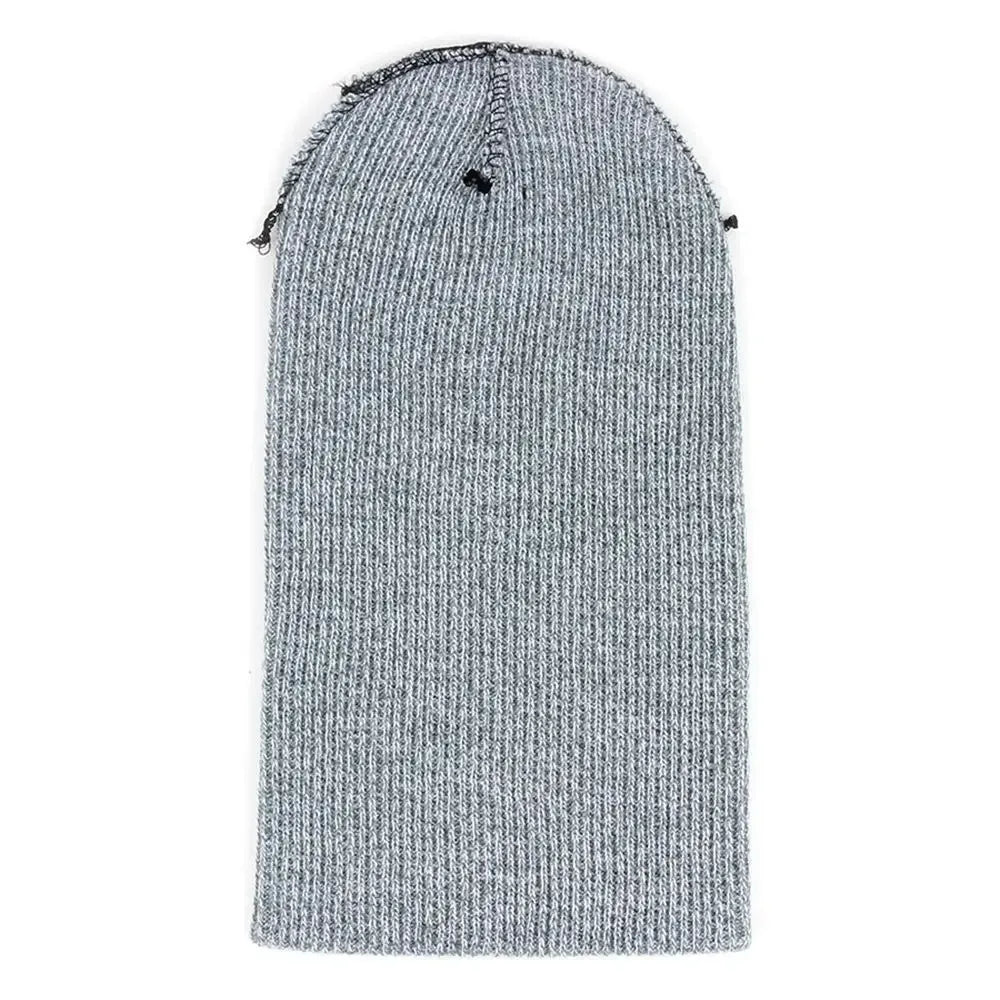 Unisex 100% acrylic knitted beanie in black, stretch fit 55-60cm for winter outdoor use