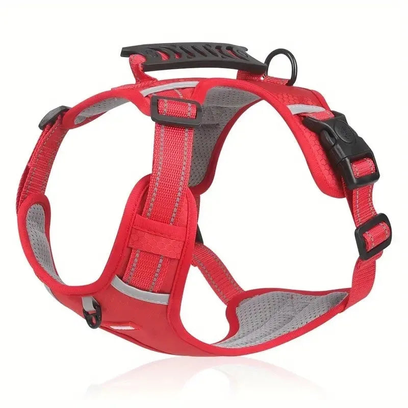 Polyester dog chest harness traction rope in multiple colours for sizes XS to XL